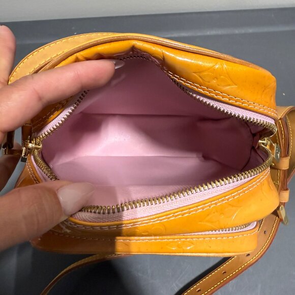 Louis Vuitton Yellow Monogram Vernis Wooster Cross Body Bag - Picture 6 of 6